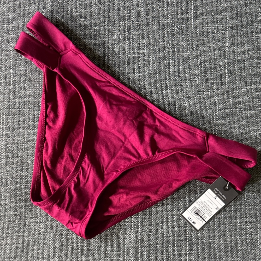Massimo Burgundy Bikini Bottom